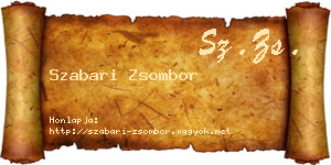 Szabari Zsombor névjegykártya